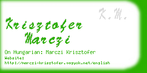 krisztofer marczi business card